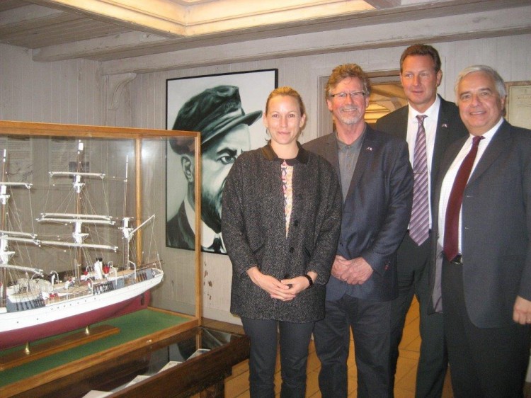 Axelle Lemaire, Jörundur Svavarsson prófessor við HÍ, Lionel Tardy og Marc Bouteiller sendiherra.